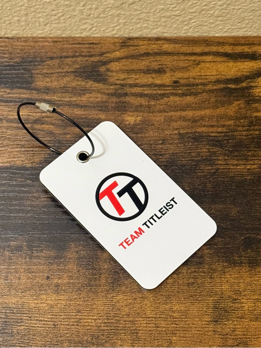 NEW - White Rectangular Team Titleist Golf Bag Tag